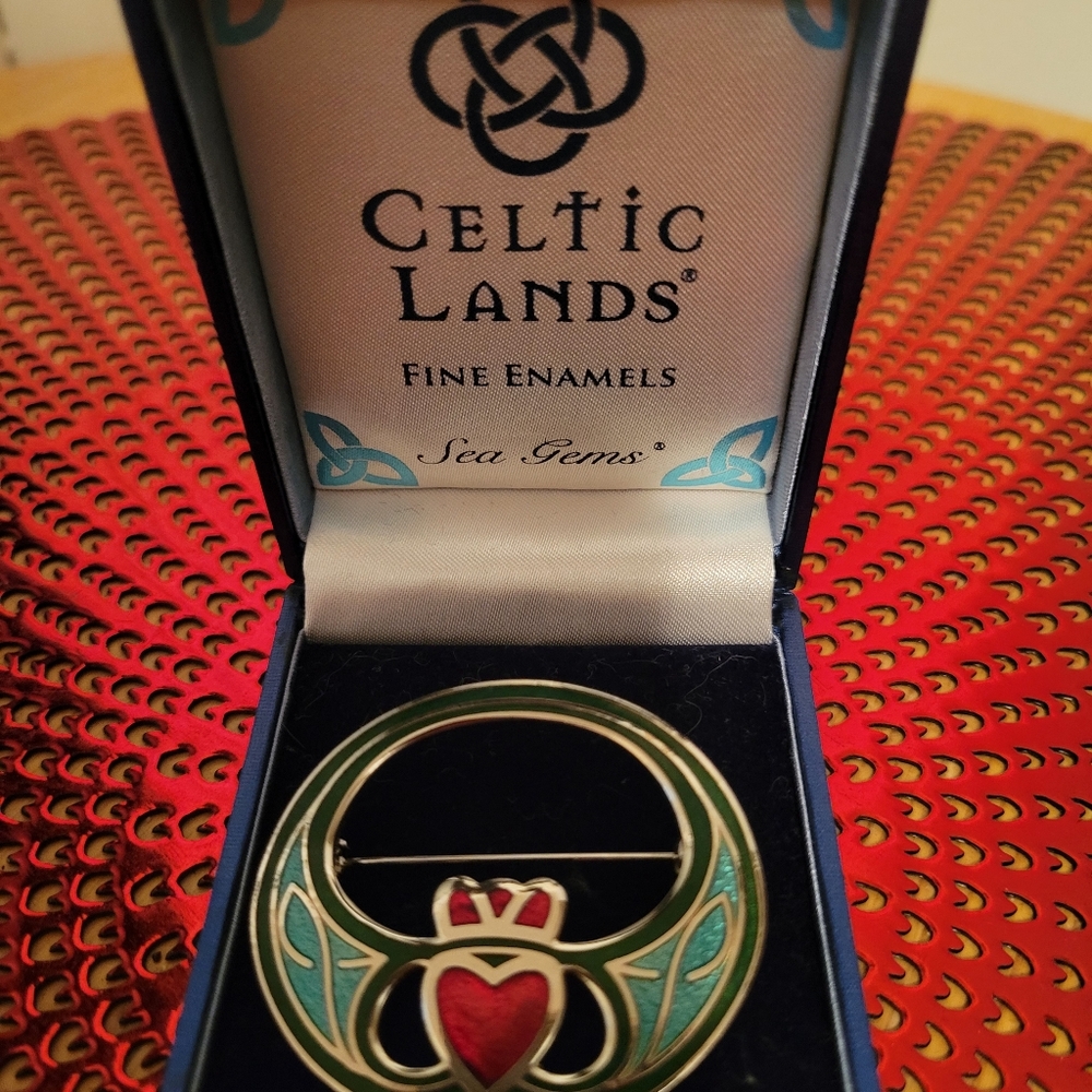 Celtic Lands Sea Gems Enamel Brooch